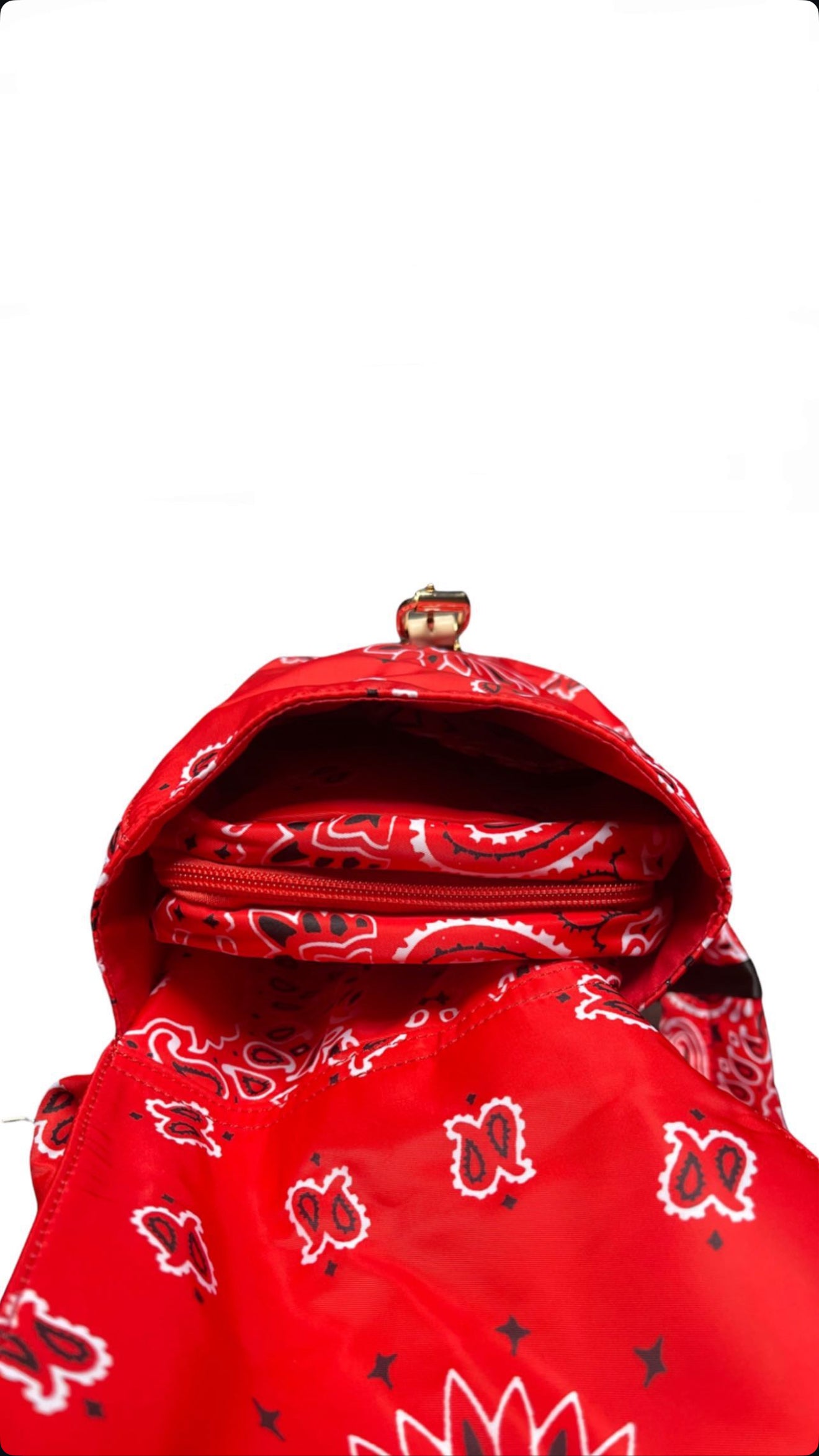 red paisley backpack