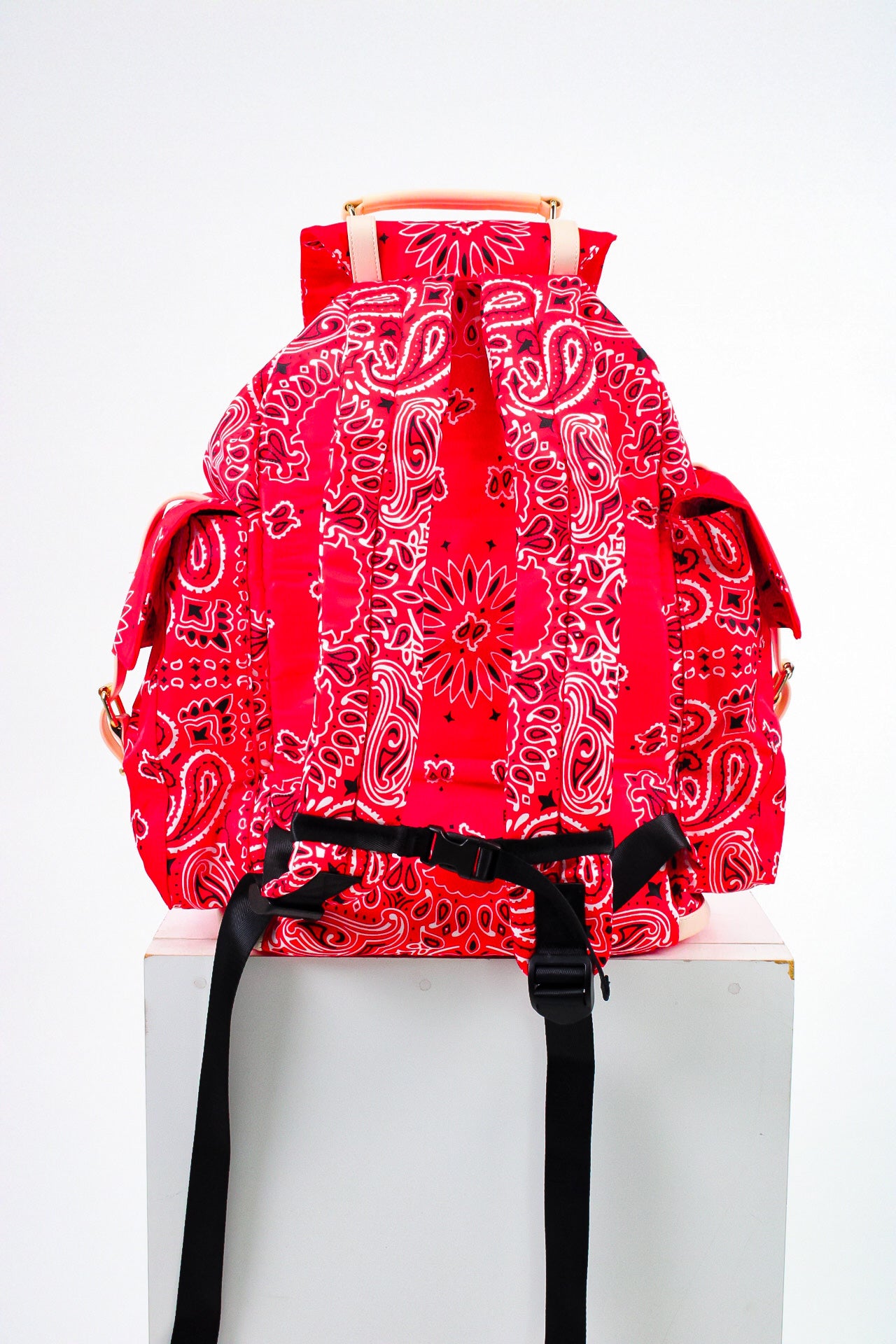 red paisley backpack